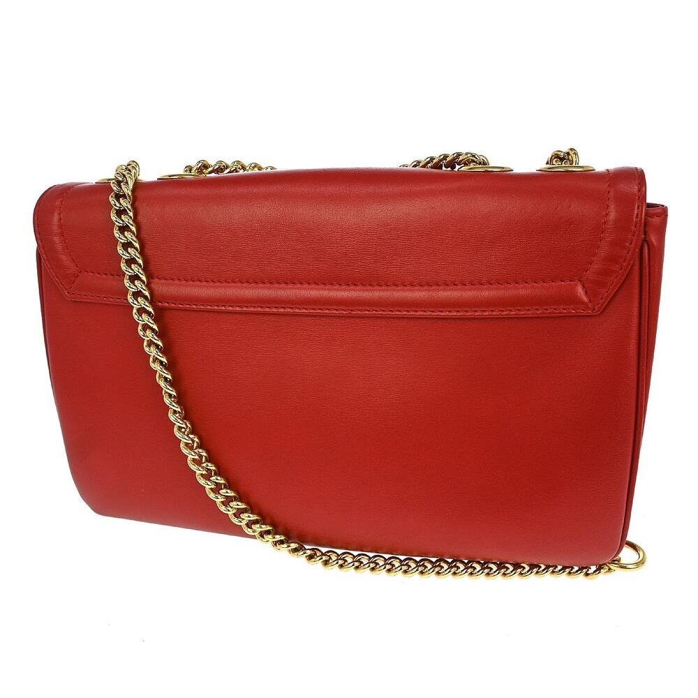 Gucci Leather Rajah Chain Shoulder Bag Red - Picture 2 of 4